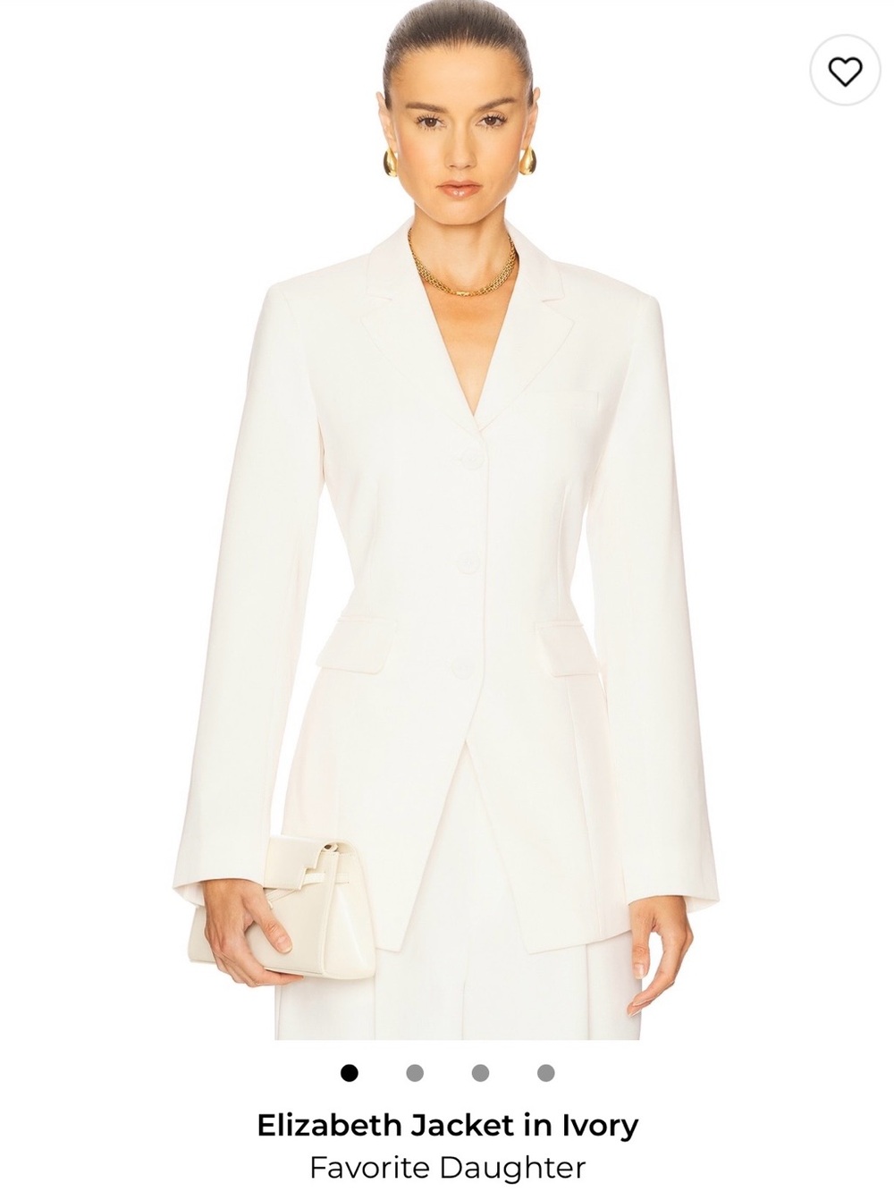Favorite Daughter Cream Tailored Blazer Jacket